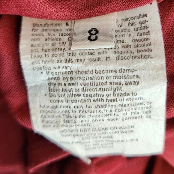 The Secret Dress by Alyce Paris Burgundy Sequin Gown – Size 8 - Open Back Train - Picture 6 of 14